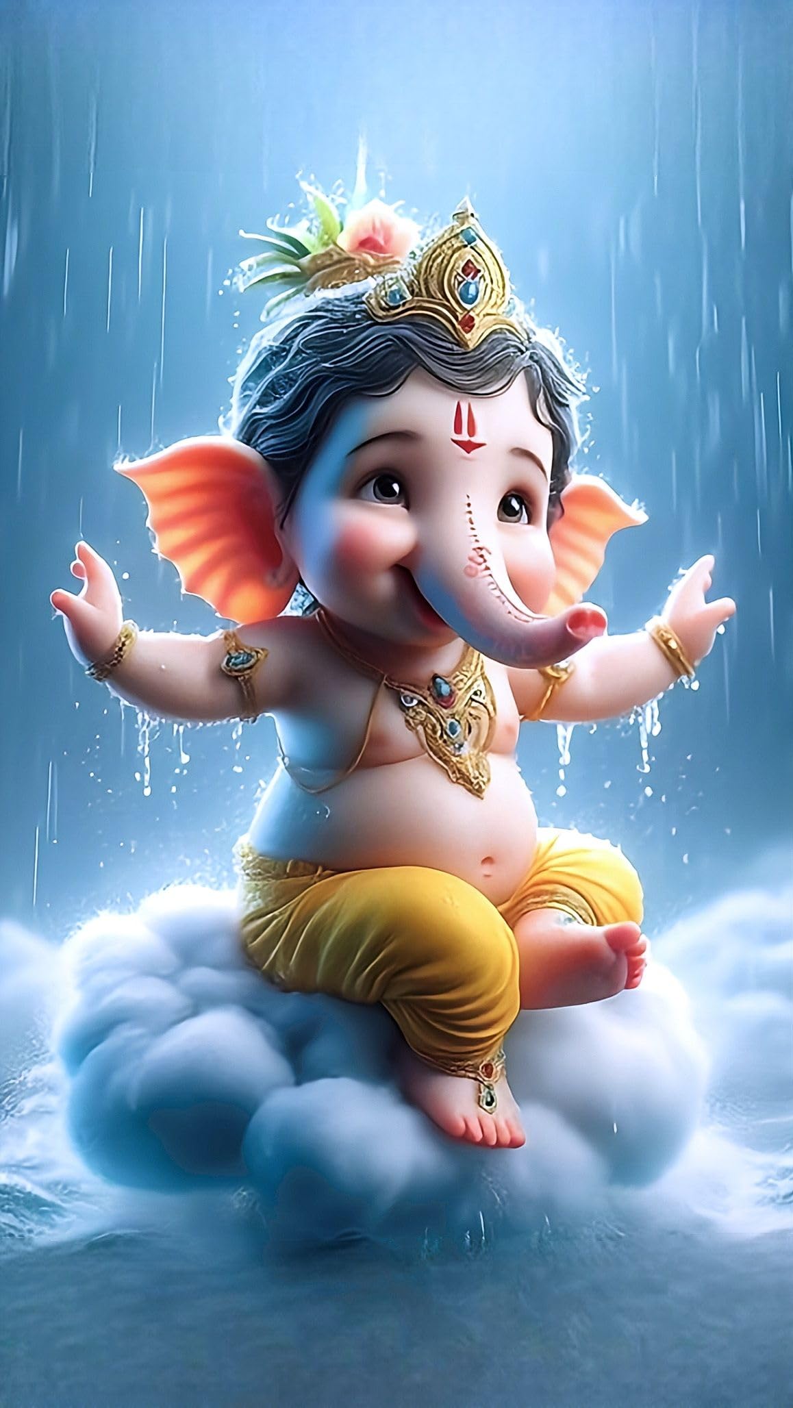 1158x2056 Bal Ganesha Poster Inches GSM Gloss Finish. High Resolution Poster DecorA205 : Amazon.in: Home & Kitchen