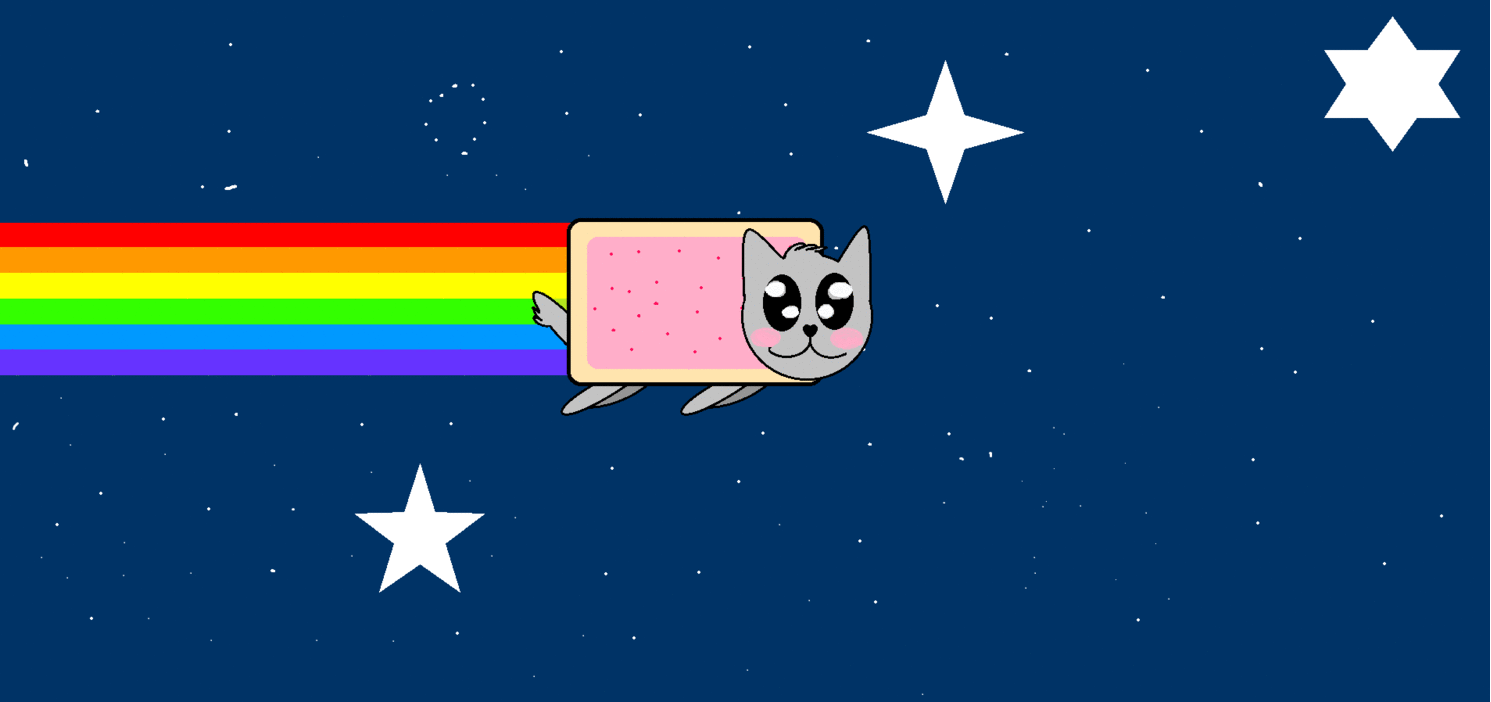 1491x702 Funny Gifs : Nyan Cat Gif