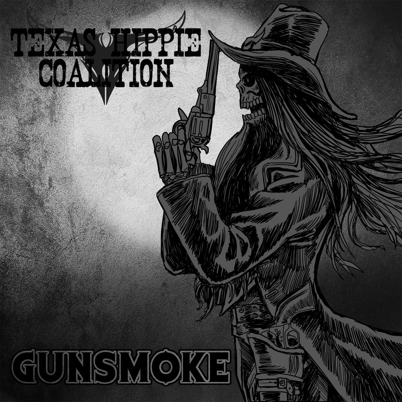 1280x1280 Texas Hippie Coalition Single, Gunsmoke Cover Illustration