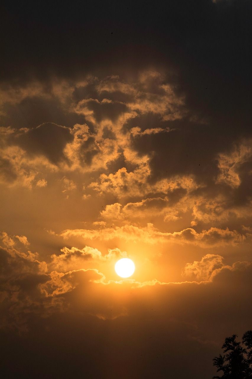 853x1280 Sunset Sun Sky
