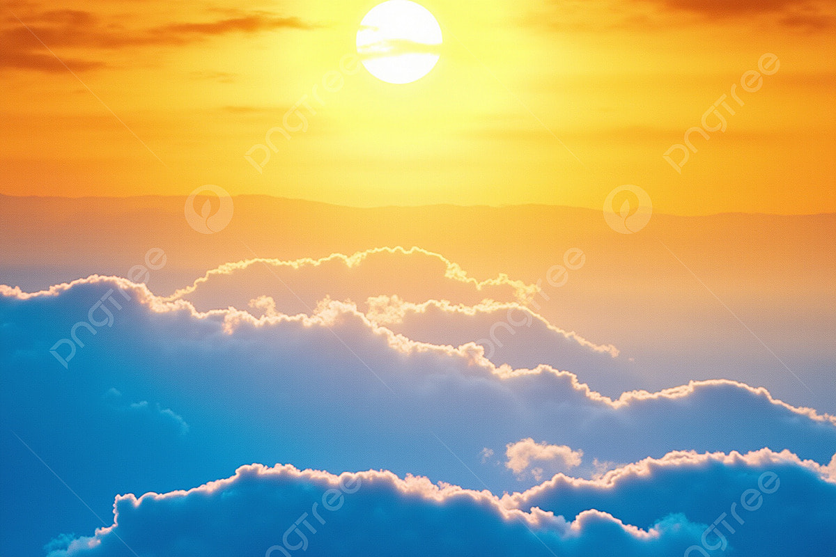 1200x800 Sunset Sky With Sun Blue And Orange Dramatic Clouds And Sun Rays Photo, Background, Tranquil, Yellow Background Image And Wallpaper for Free Download
