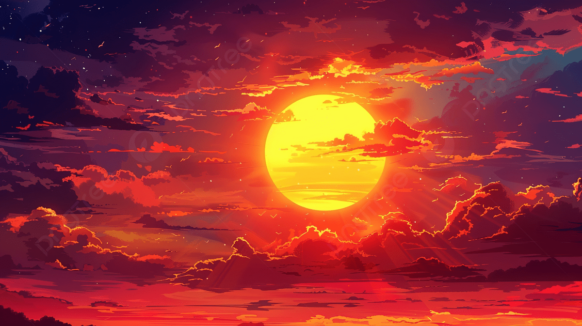 1200x673 The Sun At Sundown Sunset Sky Background Photo And Picture For Free Download