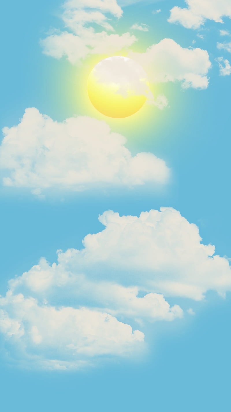 800x1422 Clouds Sky Sun, blue, clouds, gray, nature, rainbow, ski, white, HD phone wallpaper