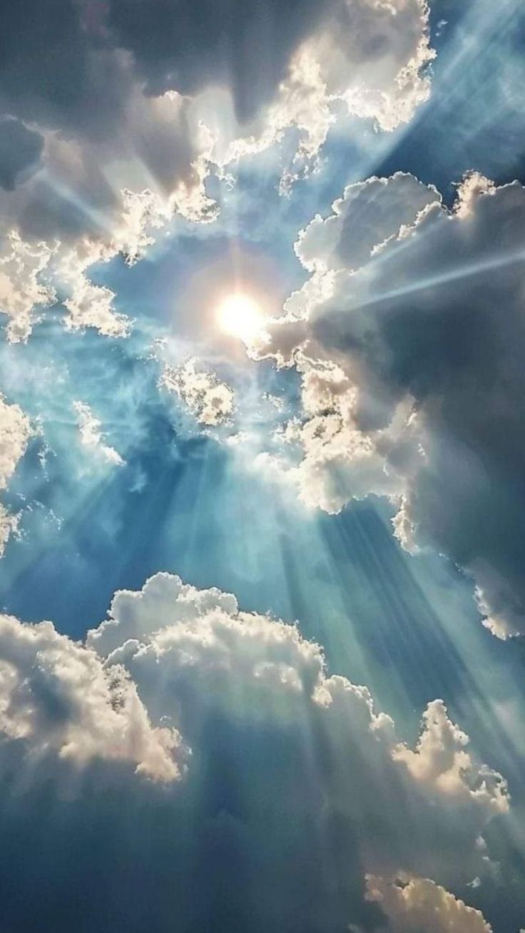 736x1308 Sun and clouds aesthetic. Blue sky and sun aesthetic, Aesthetic blue sky with sun, Clouds phone wallpaper