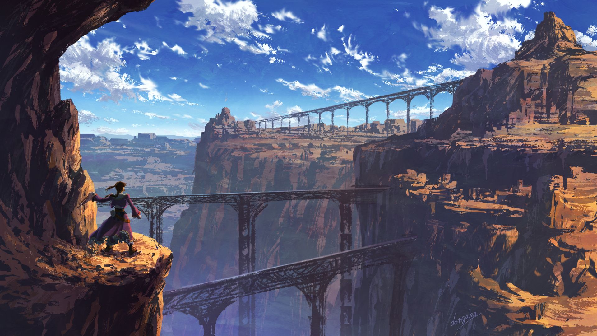 1920x1080 Wild Arms: Skybridge Vista (HD Wallpaper)