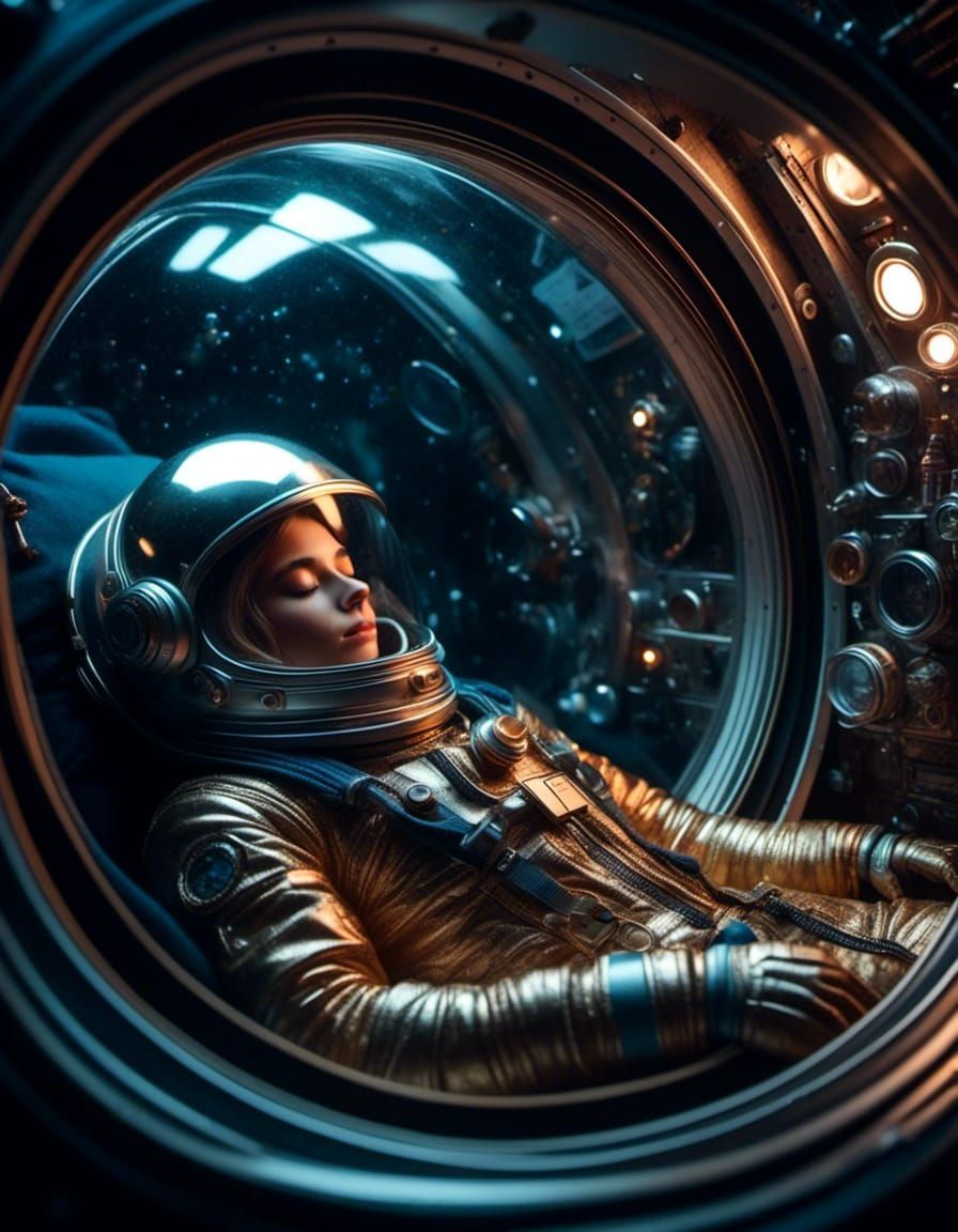 896x1152 Deep Sleep's Deep Space Dream in Hyperrealistic