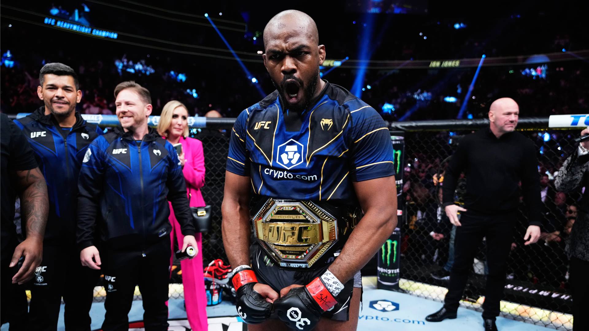 1920x1080 Jon Jones stuns the world with shock announcement as new UFC heavyweight champion is crowned. DAZN News US