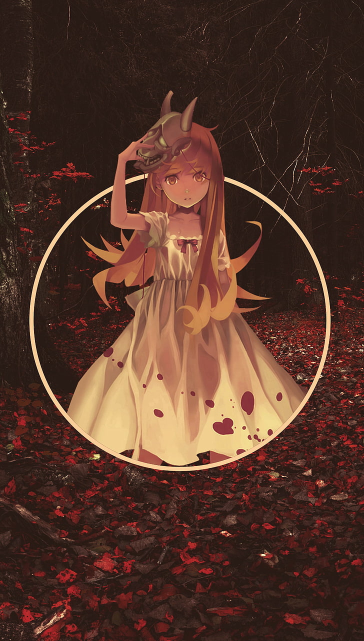 728x1282 HD Wallpaper: Anime, Anime Girls, Picture In Picture, Monogatari Series, Oshino Shinobu