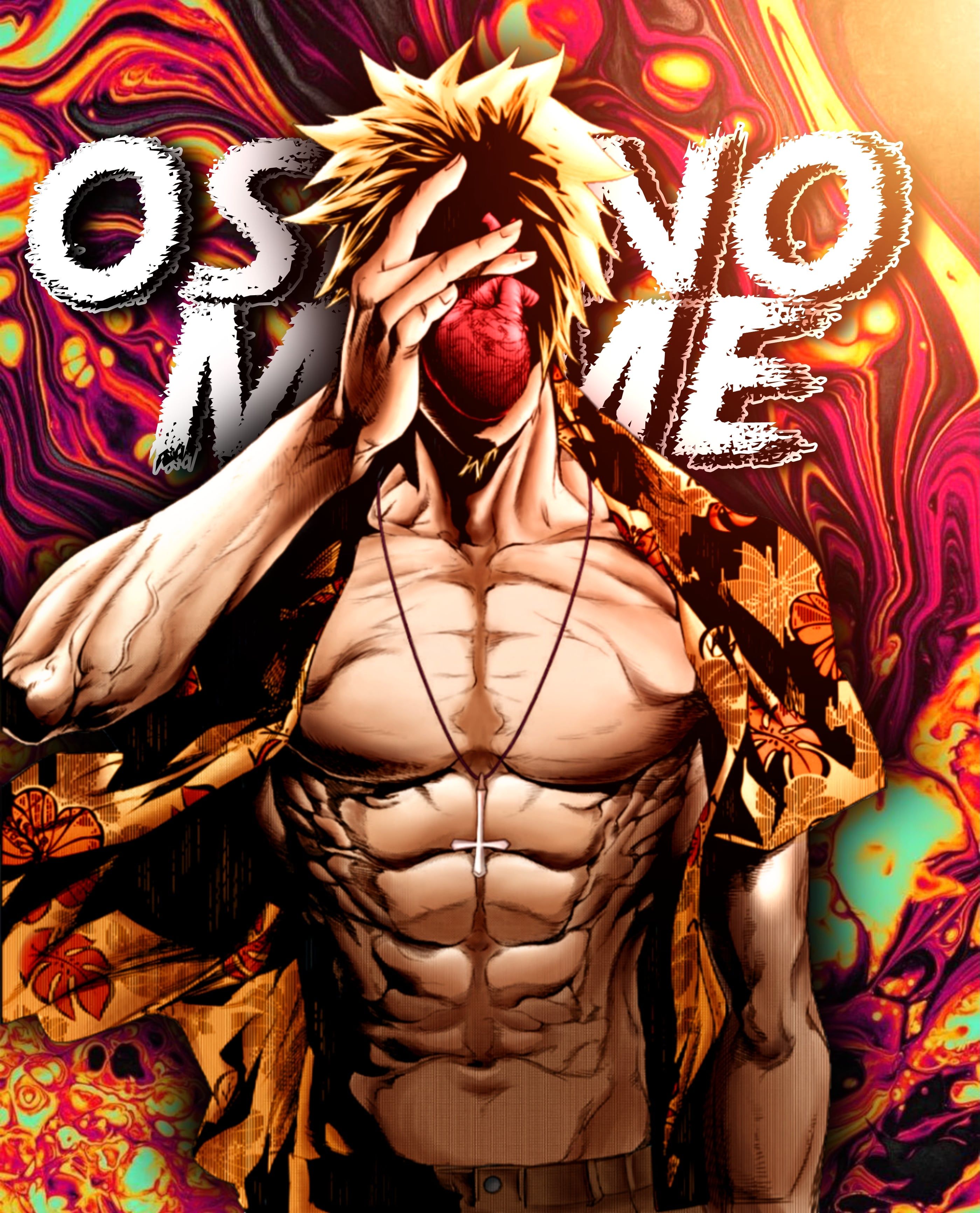 2799x3464 Oshino Meme edit. Why he so jacked in the manga