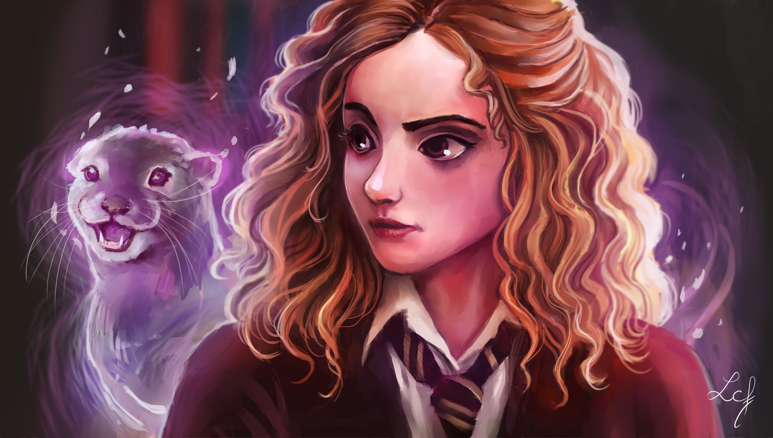 2644x1500 Wallpaper Art, Harry Potter, Hermione Granger, By Ludmila Cera Foce For Mobile And Desktop, Section фильмы, Resolution 2644x1500
