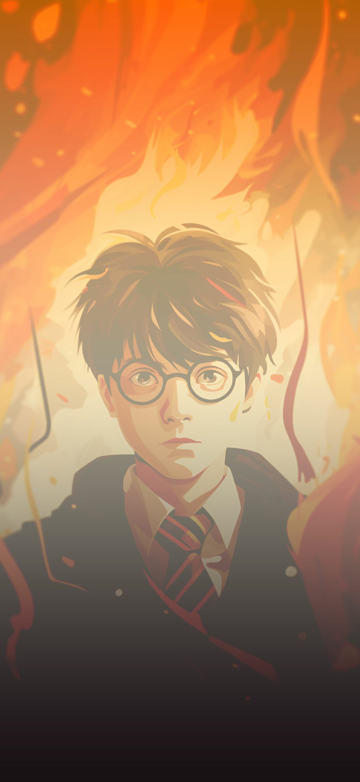 1181x2560 Harry Potter & Flame Art Wallpaper Potter Wallpaper iPhone