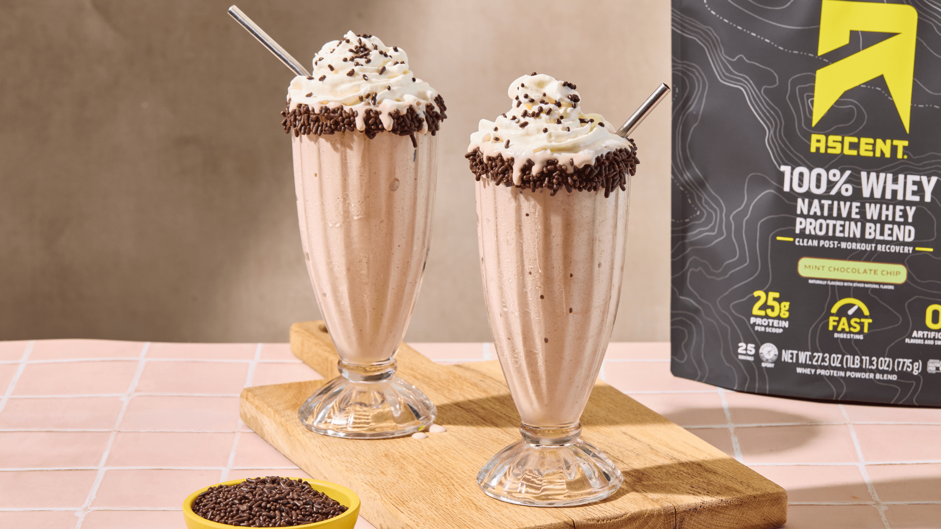 1920x1080 Mint Chocolate Chip Protein Milkshake