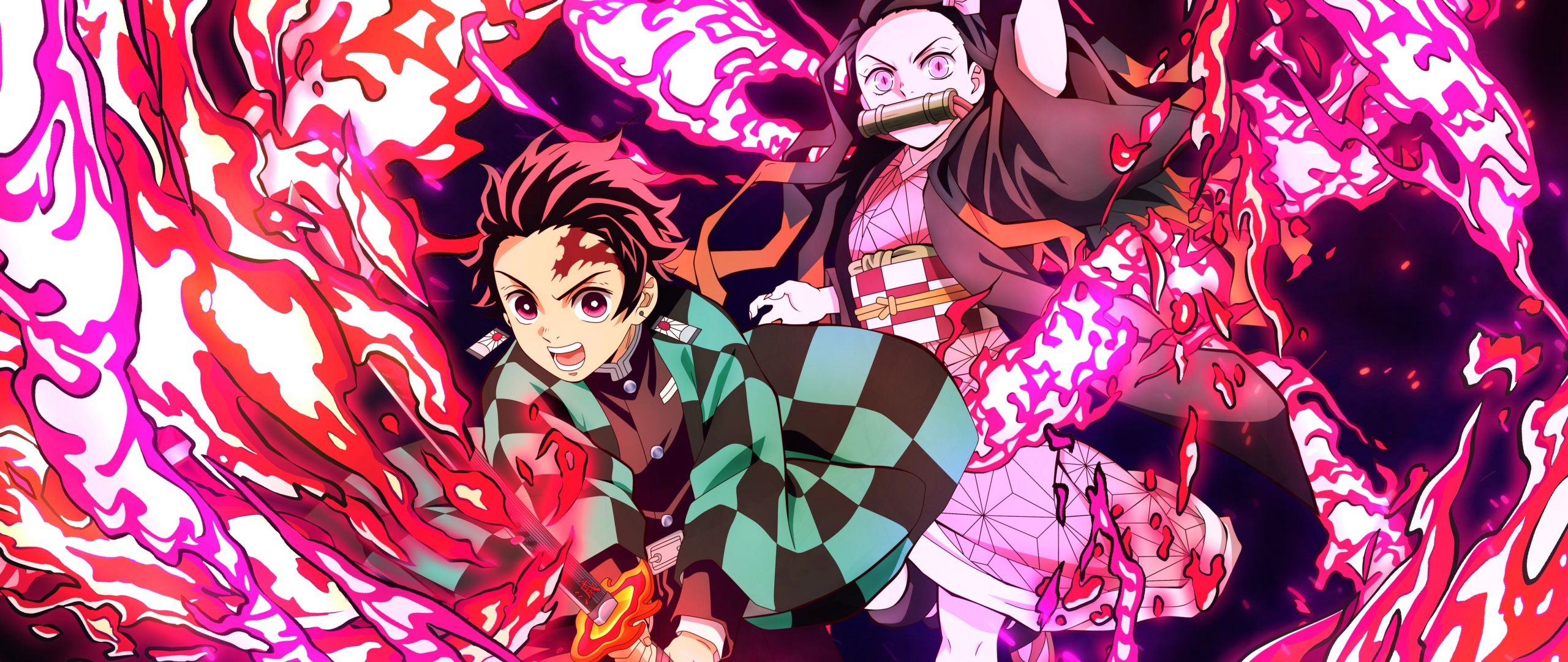 2560x1080 Demon Slayer Ultrawide Wallpaper