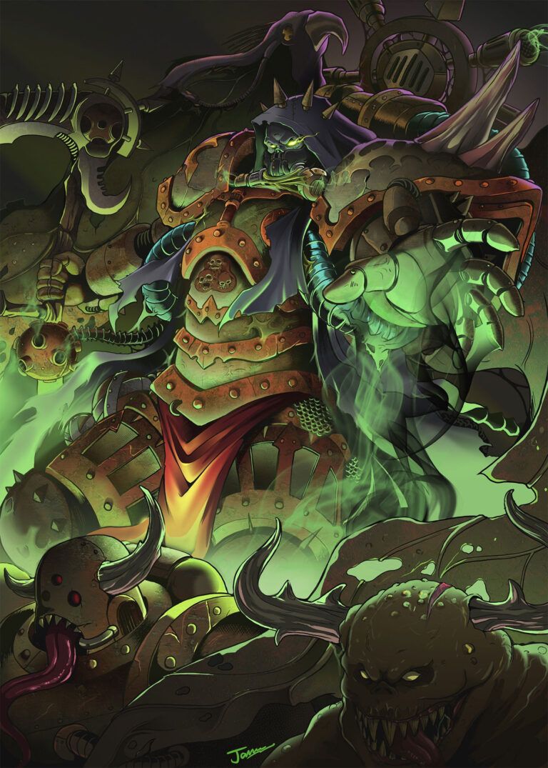 768x1075 Mortarion Warhammer 40K Artwork