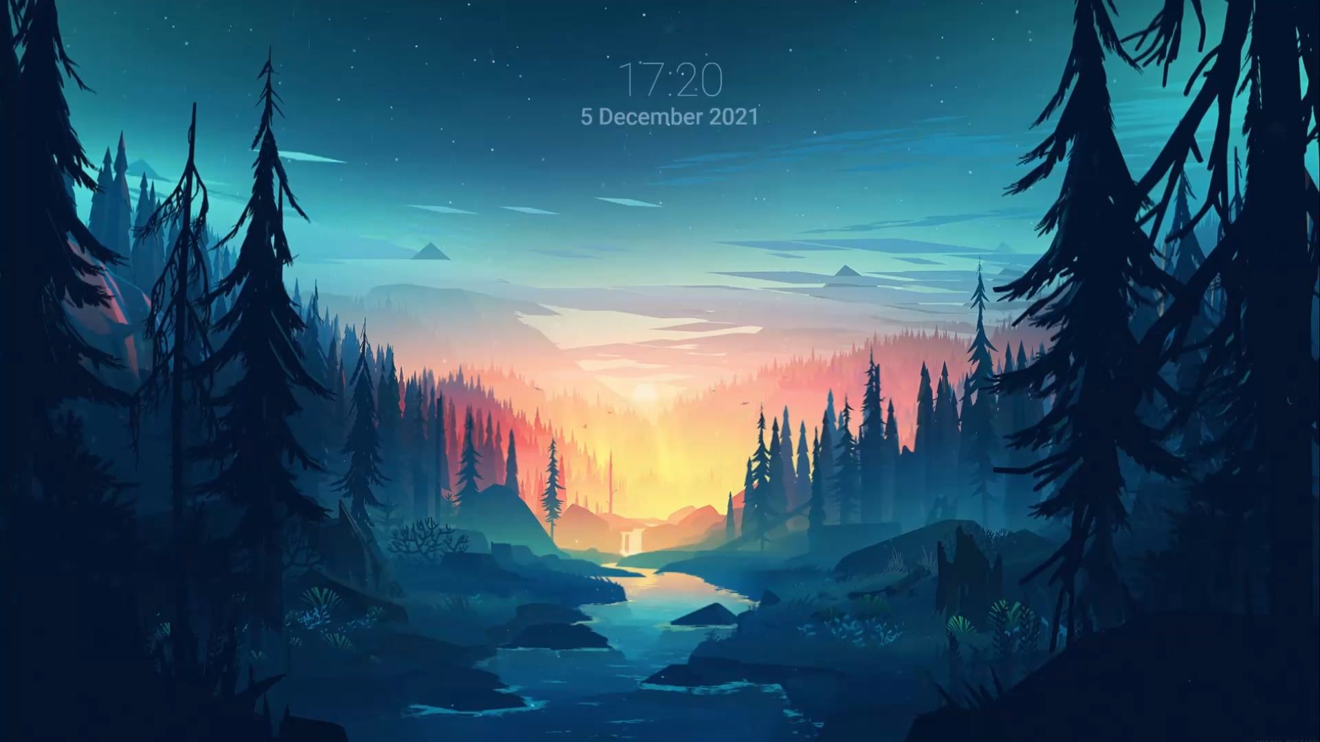 1920x1080 My take on the Calm River Wallpaper [Customizable]