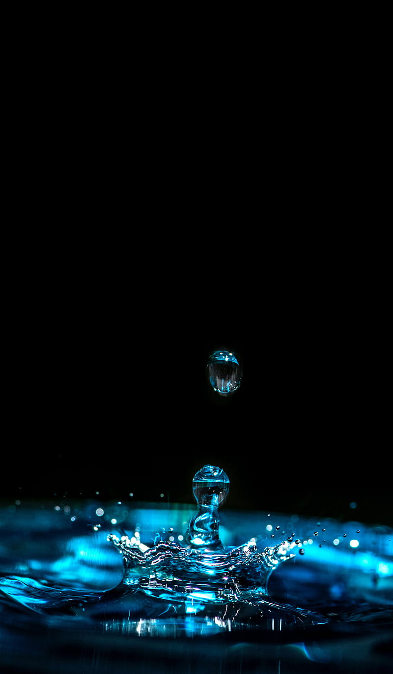 800x1371 Drop of Water, Audrey, best, blue, calm, calming, dark, dream, fantasy, great, HD phone wallpaper
