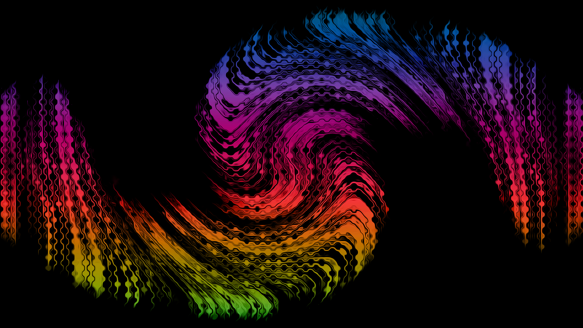 1920x1080 Waves of Color on a Black Background Wallpaper, HD Artist 4K Wallpaper, Image and Background