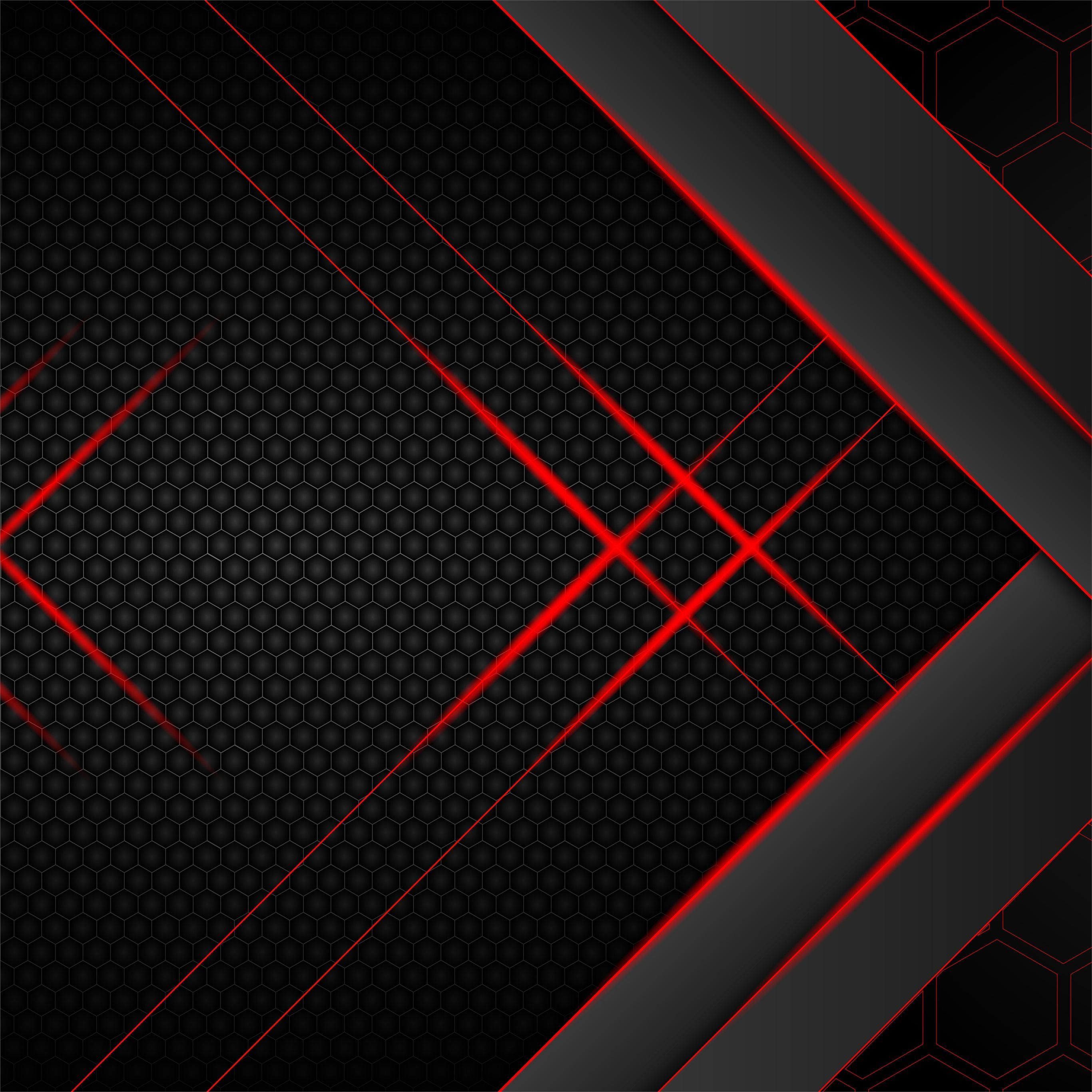 2732x2732 futuristic dark hexagon 10k iPad Pro Wallpaper Free Download