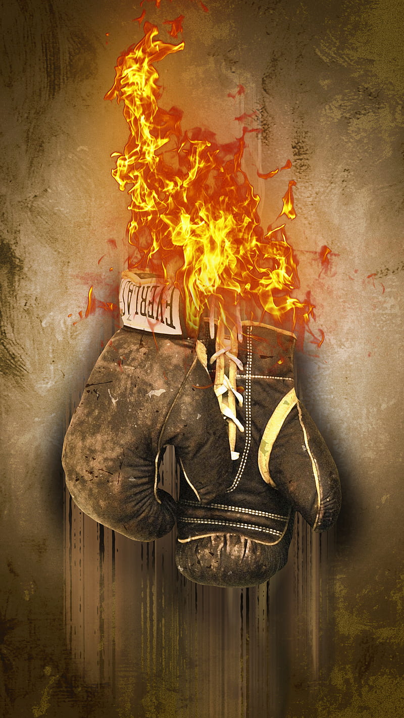 800x1422 Flaming Boxing Gloves, Fenrir, Flaming, HD phone wallpaper