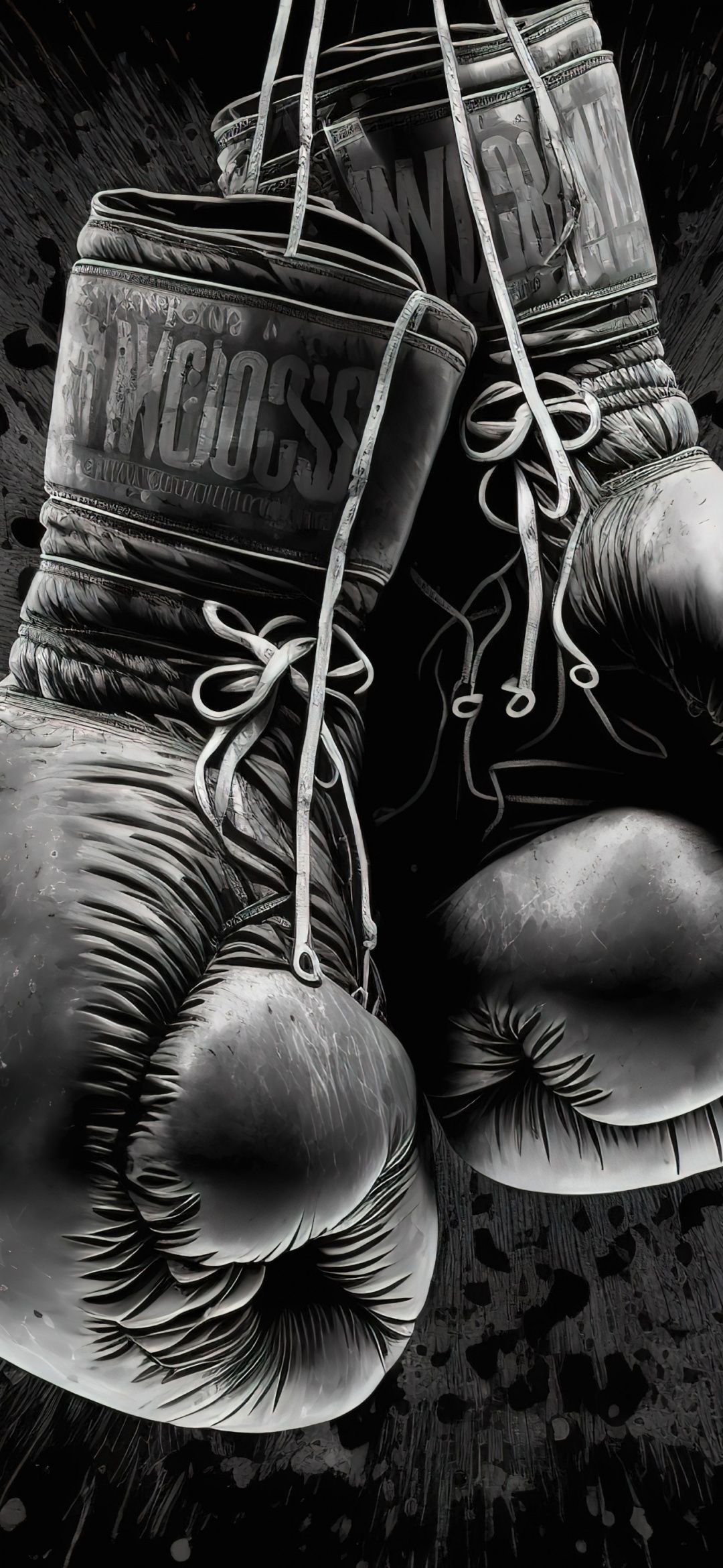 1080x2340 Boxing Gloves Dark background 5K Wallpaper
