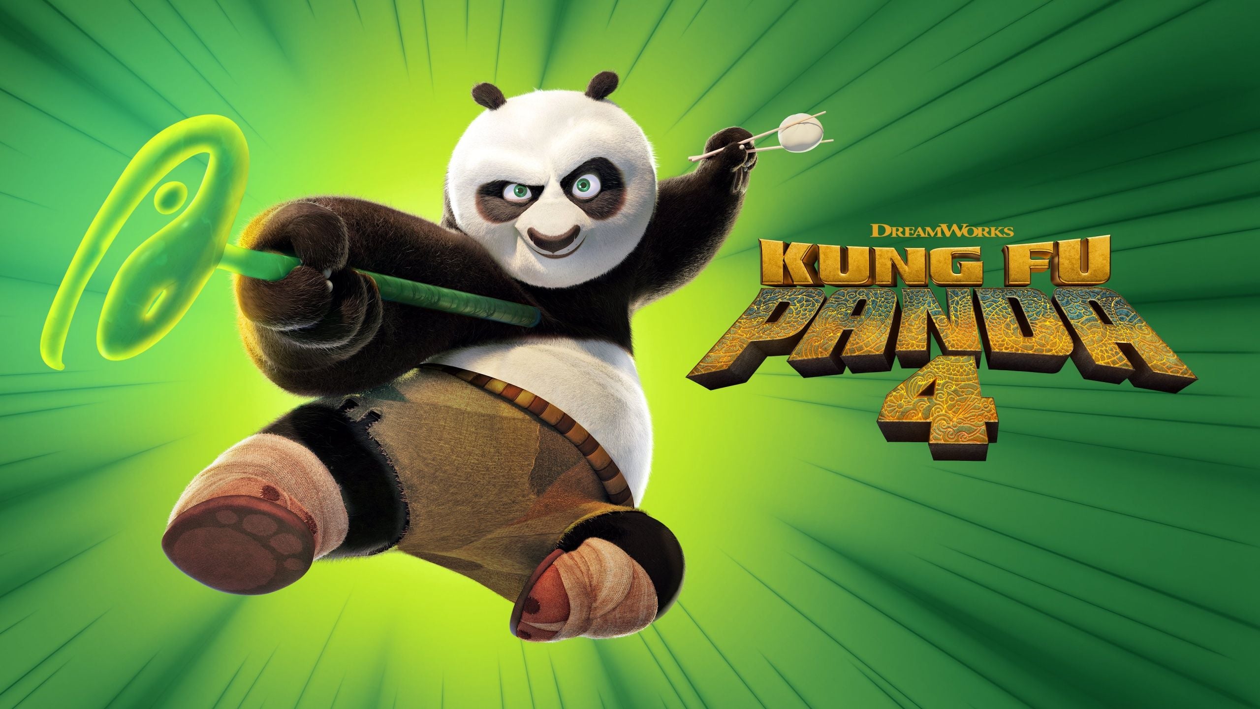 2560x1440 Kung Fu Panda 4 Wallpaper 4K, Official, Movie poster