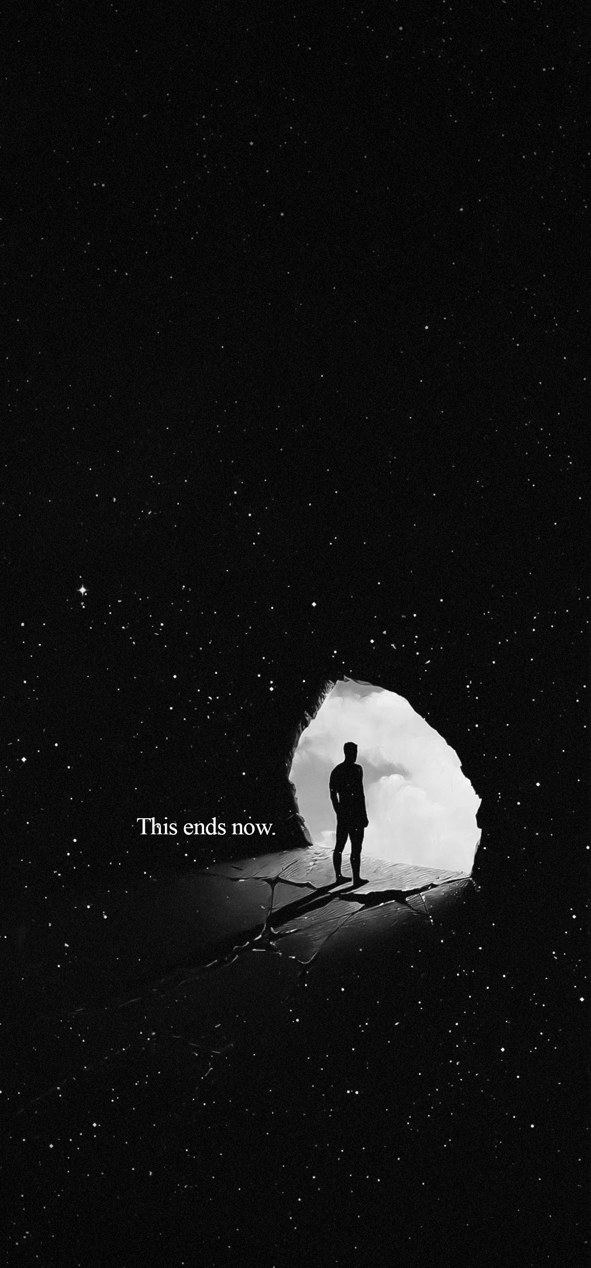 1179x2526 Aesthetic Nonchalant Tunnel Man Dark