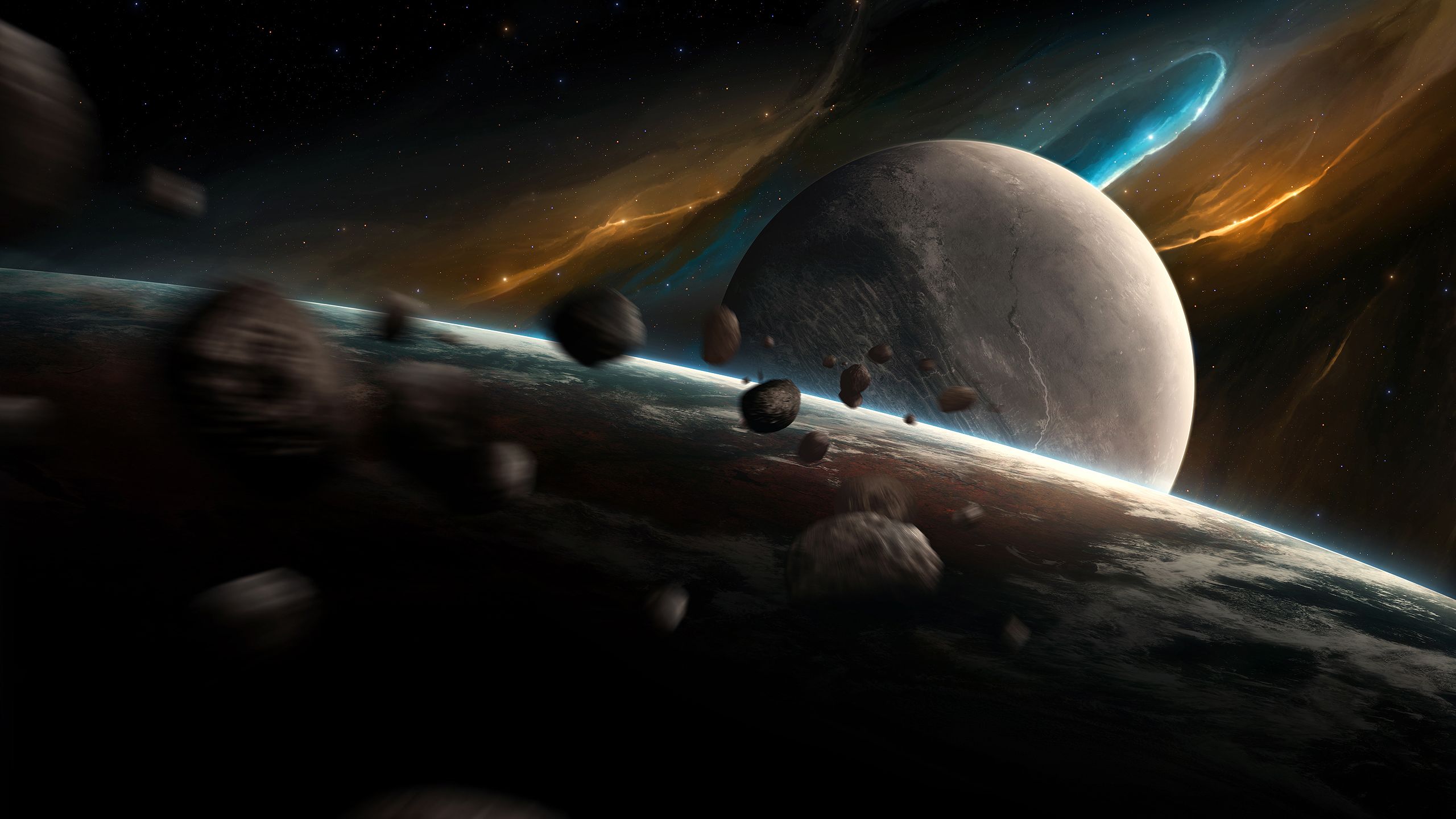 2560x1440 outer, Space, Planets Wallpaper HD / Desktop and Mobile Background