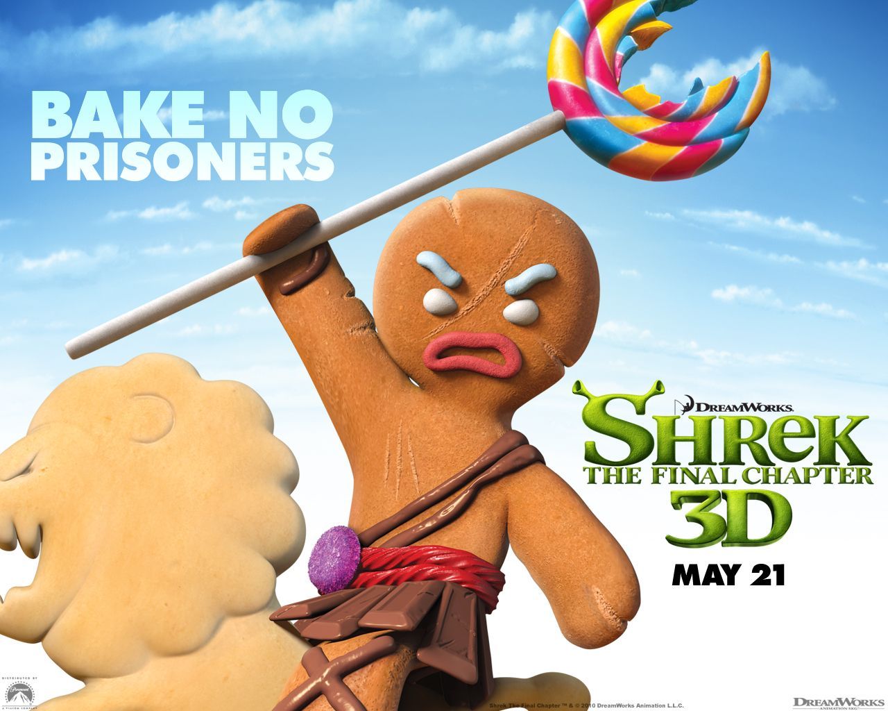 1280x1024 Gingy the Gingerbread Man from Shrek Forever After Wallpaper. Shrek christmas movie, Gingie shrek, Shrek characters 3 blind mice