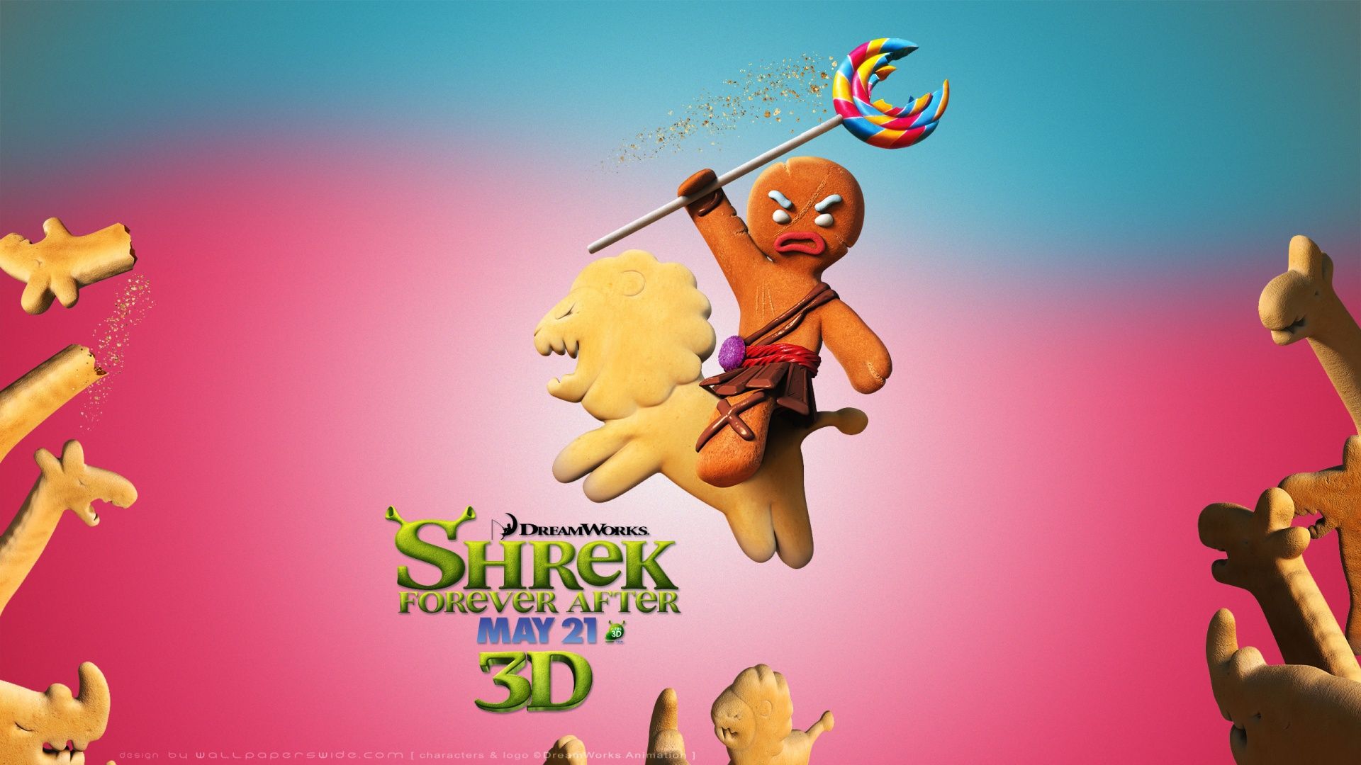 1920x1080 Bake No Prisoners, Gingerbread Man, Shrek Forever After 4K UHD Wallpaper for UltraHD Desktop and TV : Widescreen and UltraWide Display : Smartphone and Tablet Devices