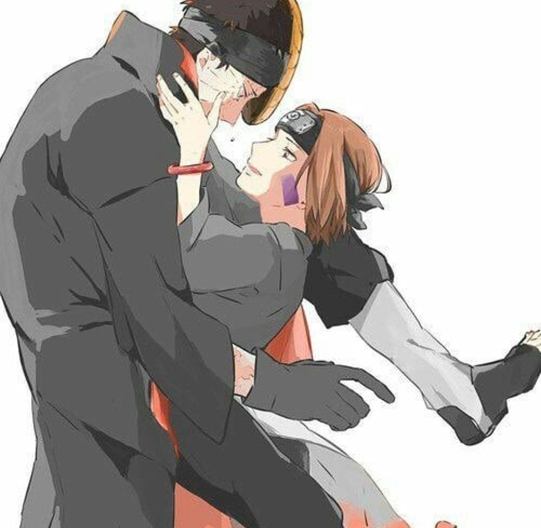 1080x1055 Rin And Obito Kissing Wallpaper