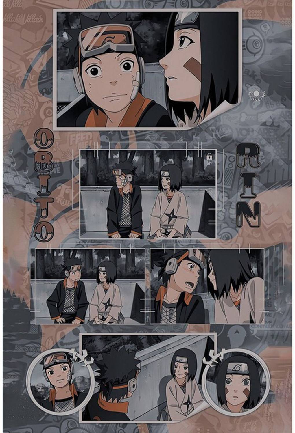 1020x1500 Obito And Rin Love Wall Poster Paper Print DICAPRIO Posters & Cartoons Posters In India Art, Film, Design, Movie, Music, Nature And Educational Paintings Wallpaper At