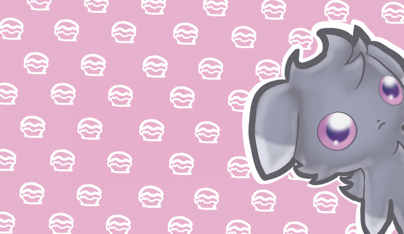 1548x897 Download free Gray Espurr Against A Cupcake Background Wallpaper