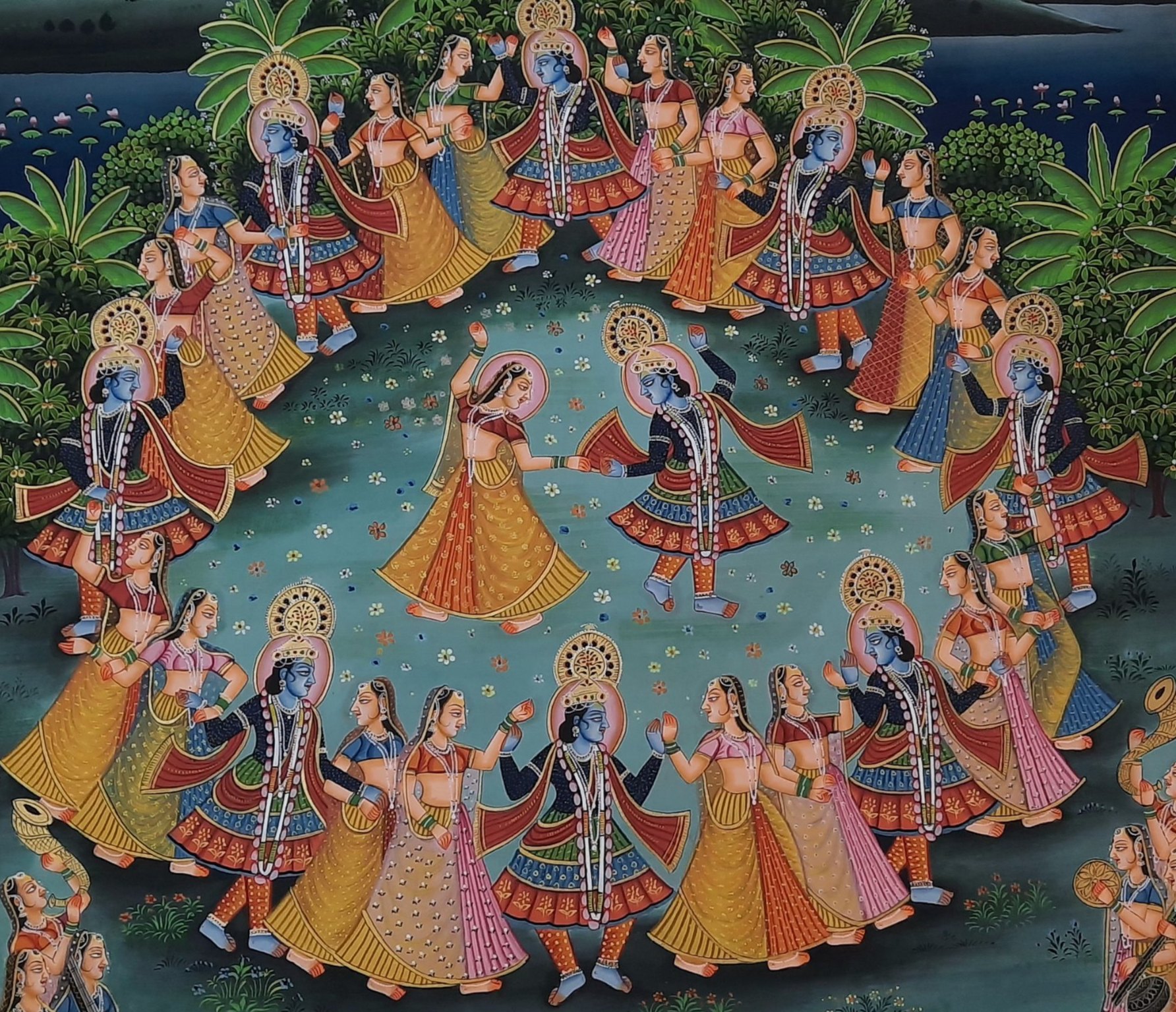 1784x1535 Radha Krishna Raas Leela Pichwai Painting, Size: 33*43 Inch At ₹ 37000 Piece In Jaipur