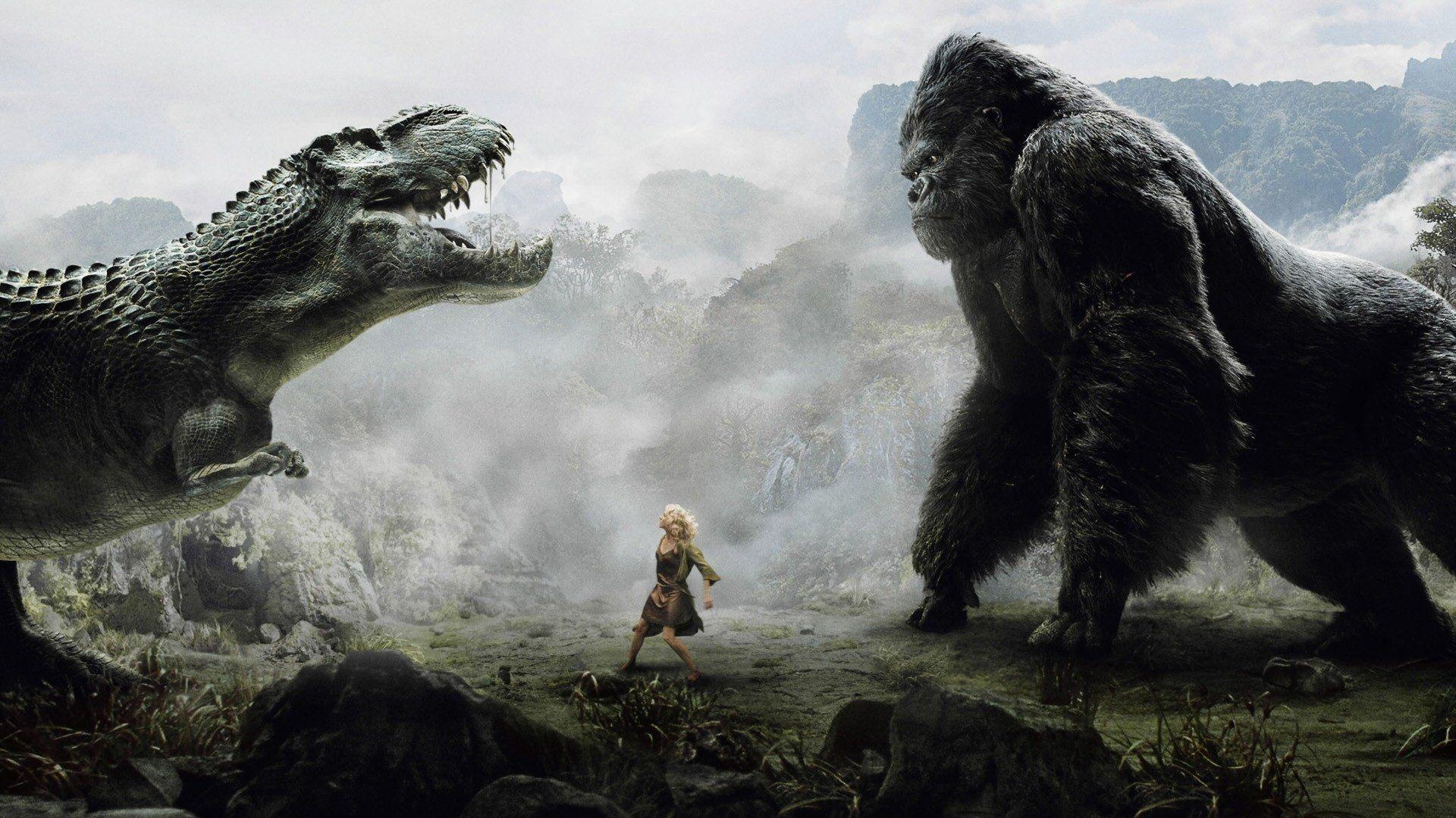 1920x1080 Dinosaur king kong girl movie wallpaperx1080