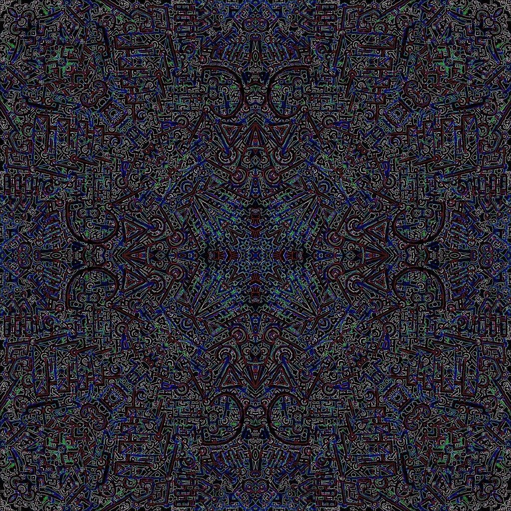 1024x1024 DMT wallpaper. Color pencils on paper, altered with ArcSof
