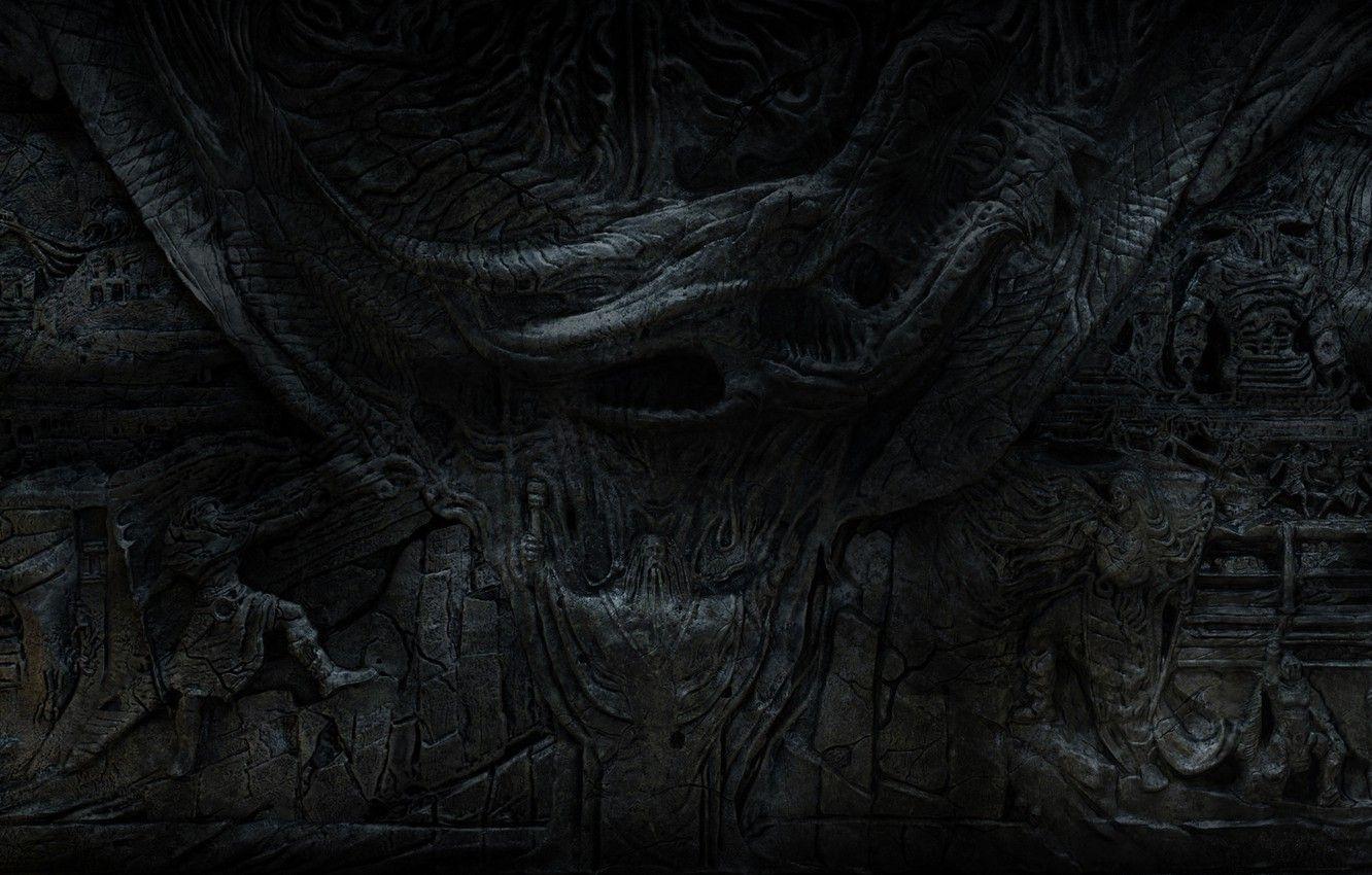 1332x850 Wallpaper bas, Skyrim, The Elder Scrolls V, Alduin's Wall, TES V