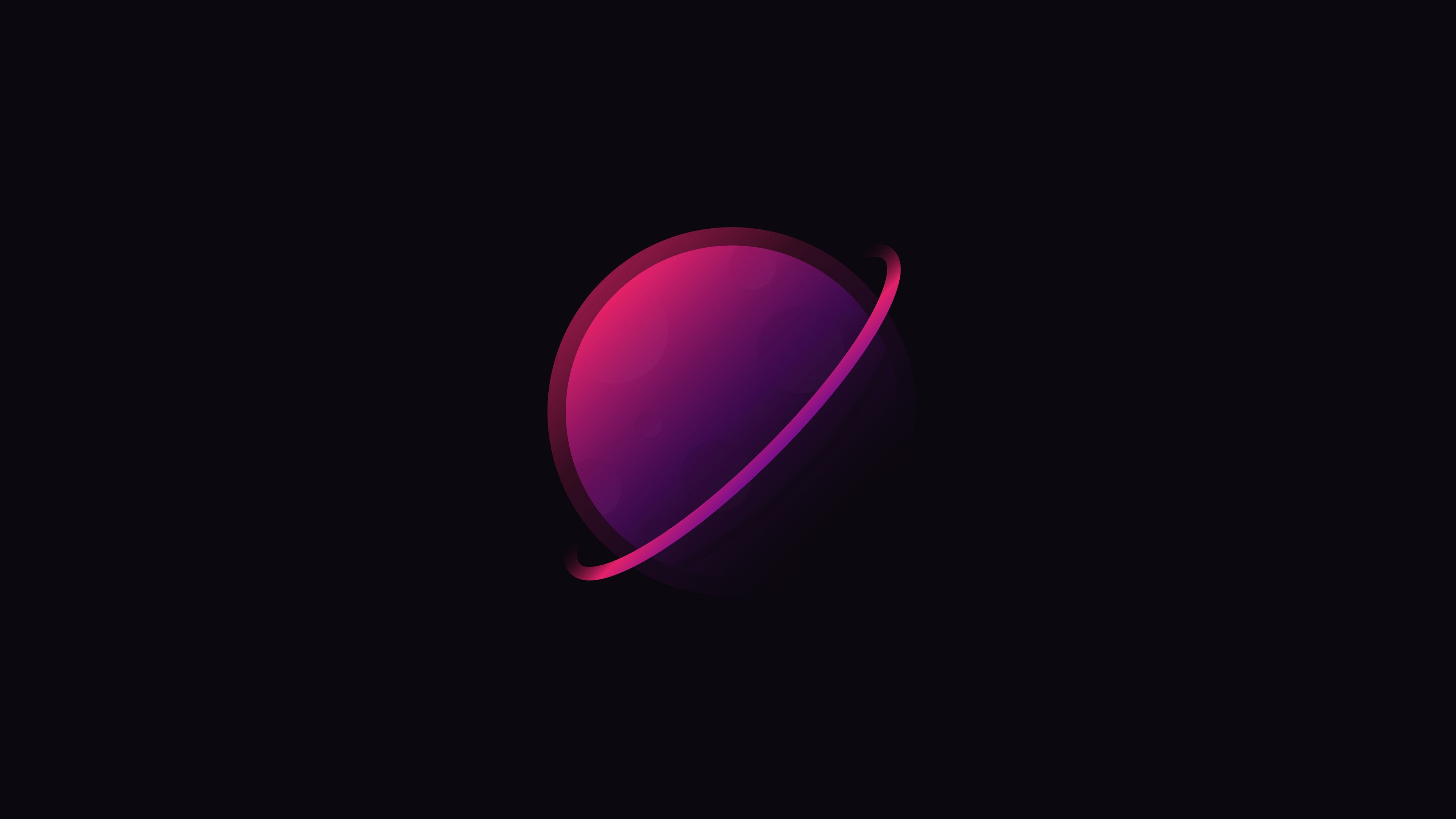 3840x2160 Download Saturn, planet, abstract, minimalist wallpaper, 3840x2160