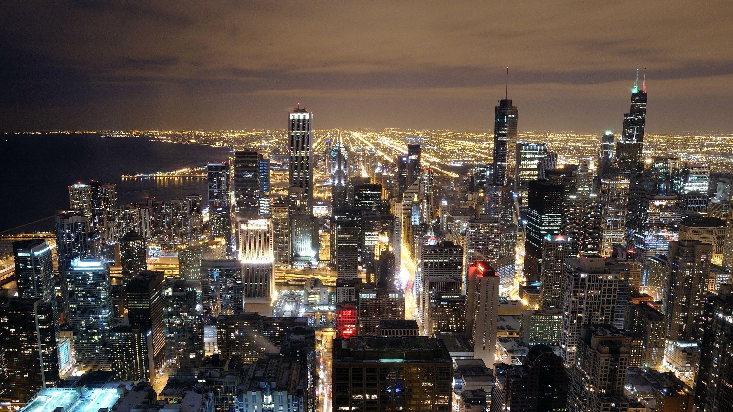 2560x1440 Chicago Skyline Wallpaper HD Collection