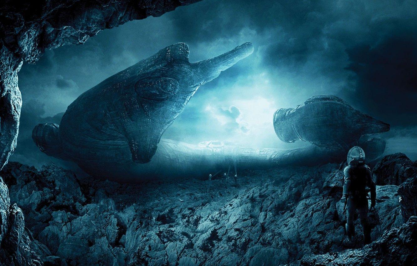 1332x850 Wallpaper ship, planet, astronaut, prometheus, Prometheus image