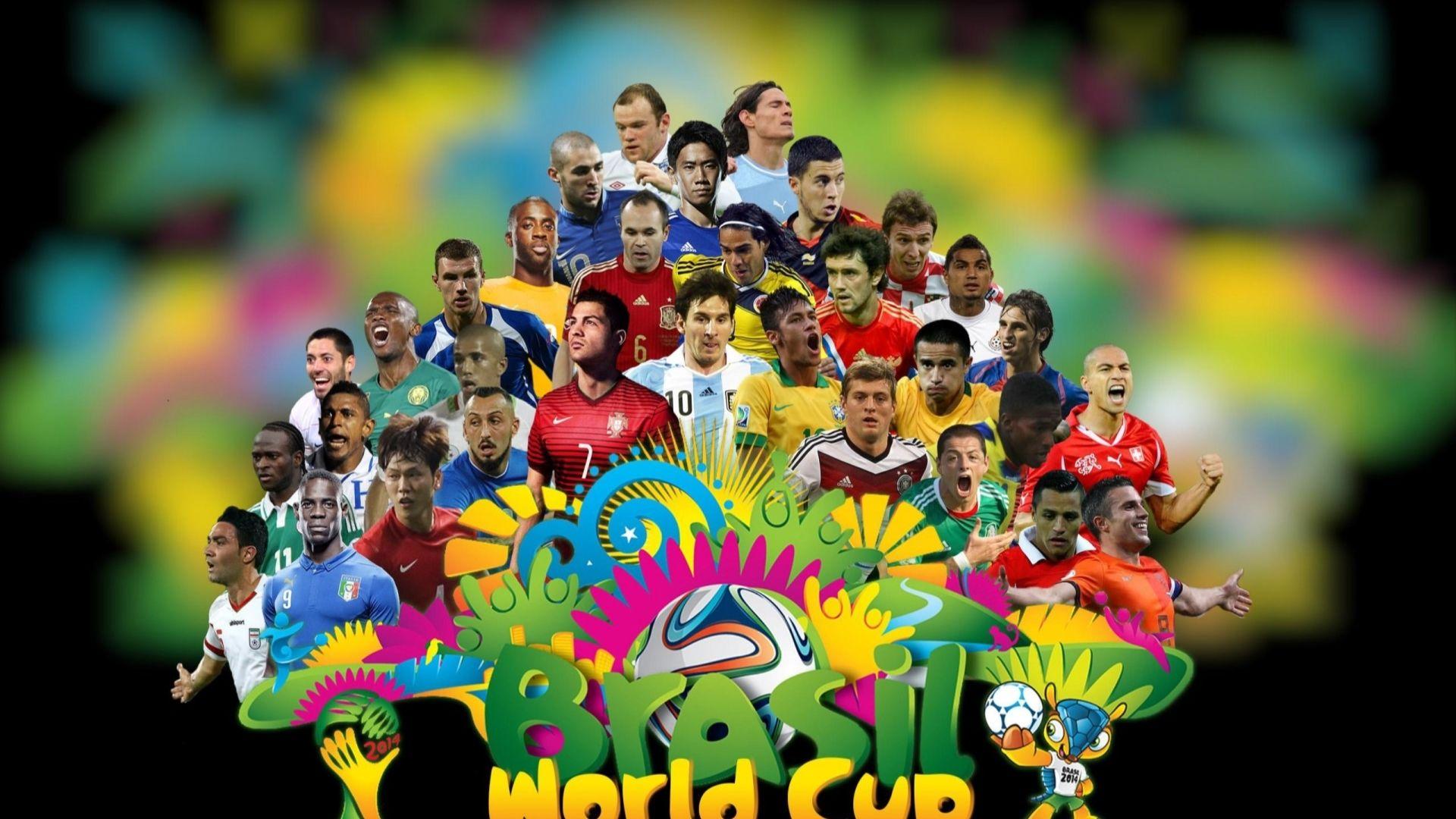 1920x1080 Brazil 2014 World Cup Football Stars MacBook Air Wallpaper