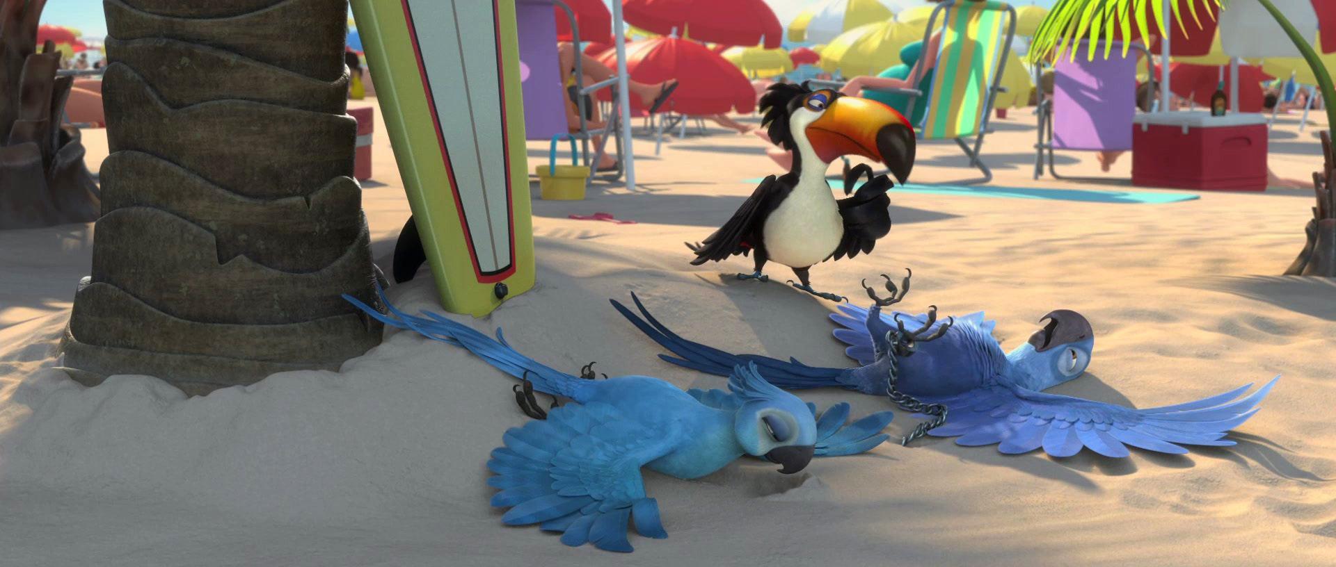 1920x816 Rafael, Blu and Jewel in Rio Desktop Wallpaper