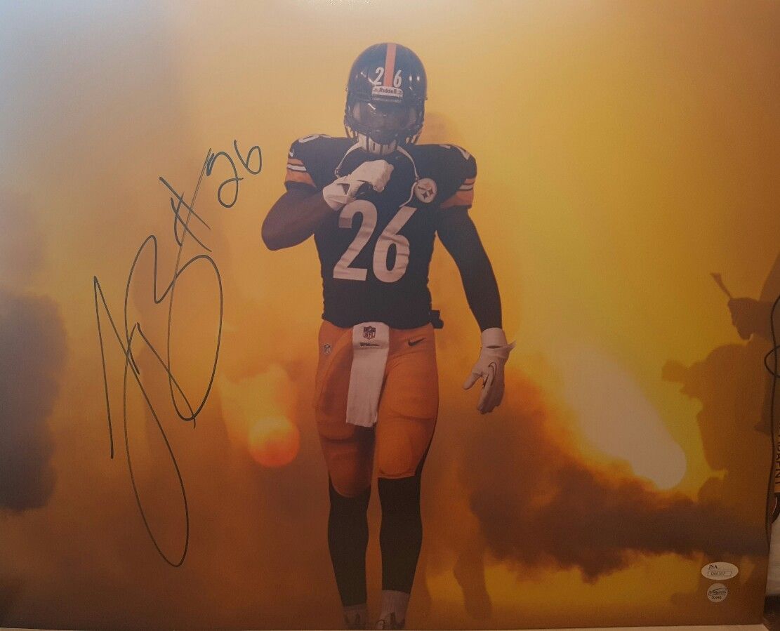 1111x899 LeVeon Bell Autographed Signed Pittsburgh Steelers Le'Veon Bell Steelers 16x20 Entrance Photo COA & TSE Hologram