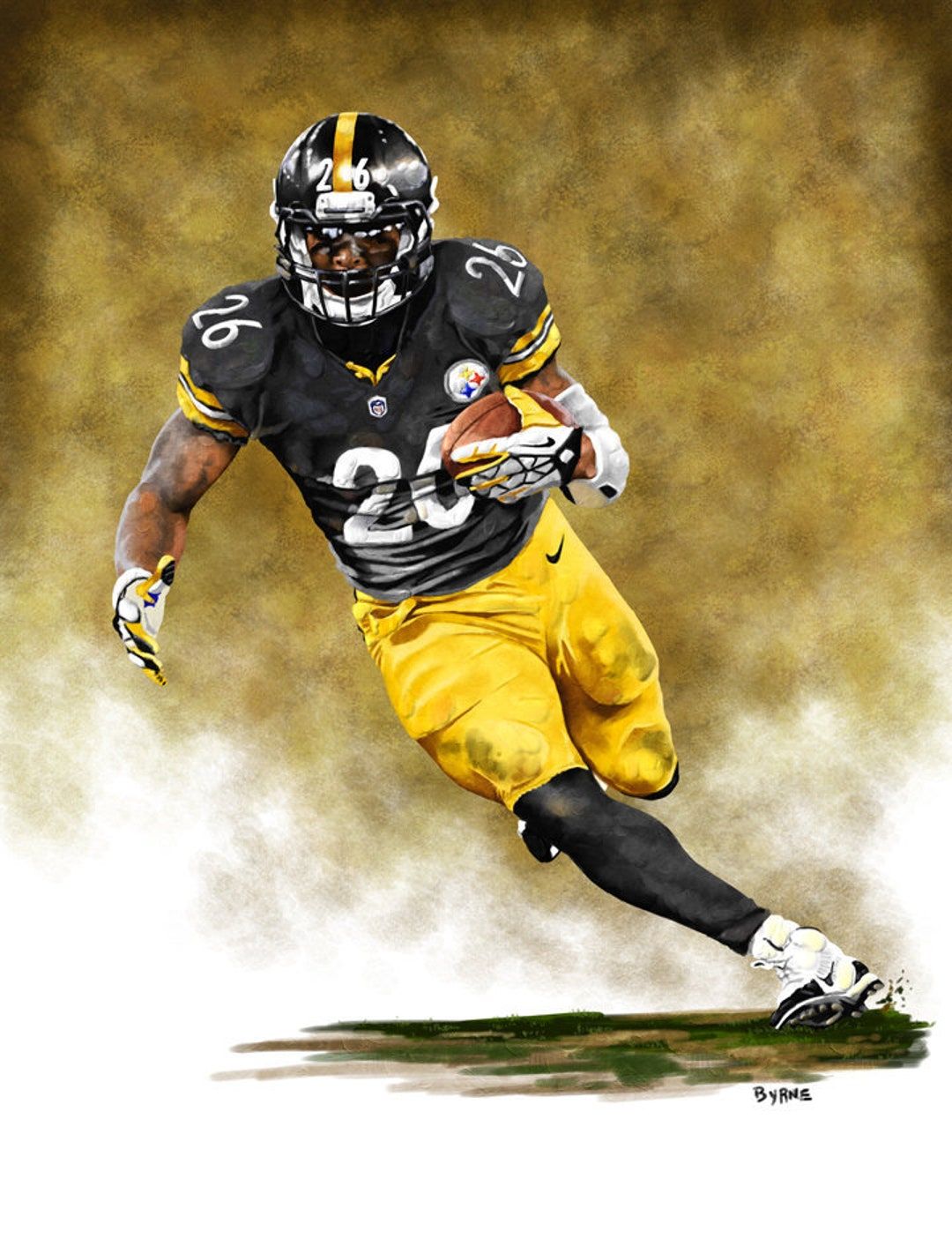 1080x1413 Le' Veon Bell Edition Giclee by James Byrne Steelers Artwork