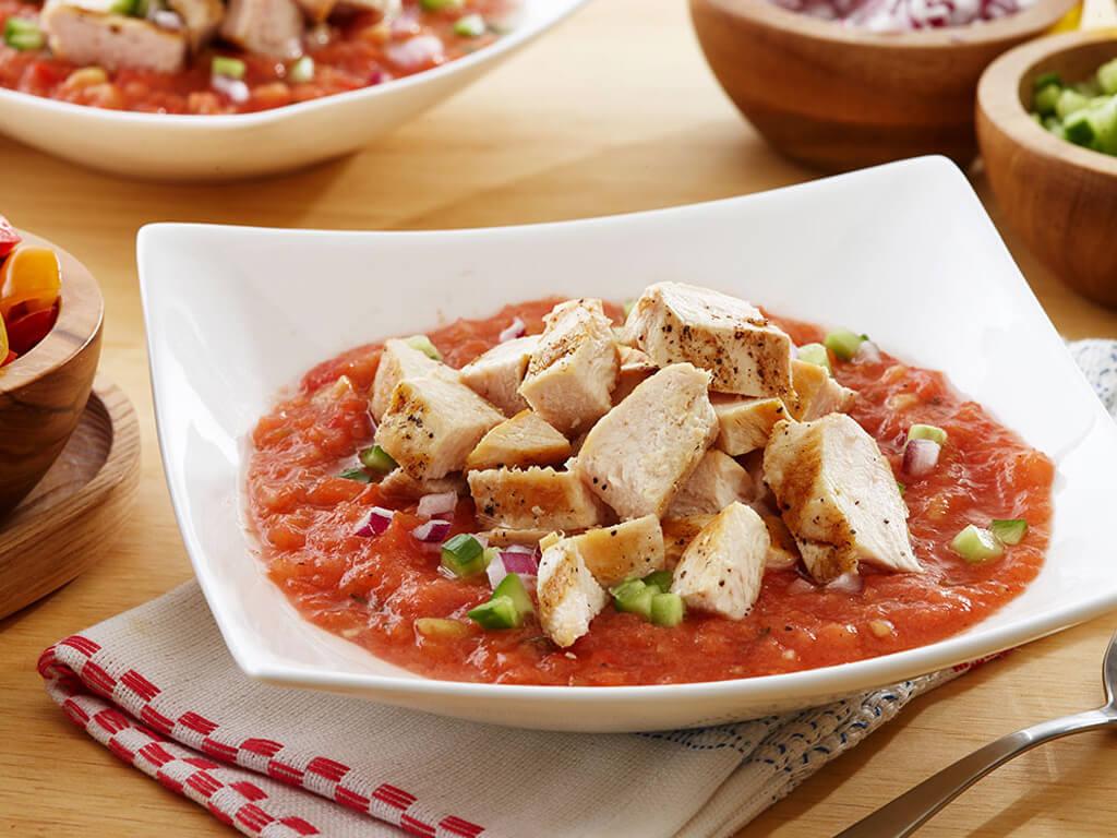 1024x768 Quick and Easy Grilled Chicken Gazpacho