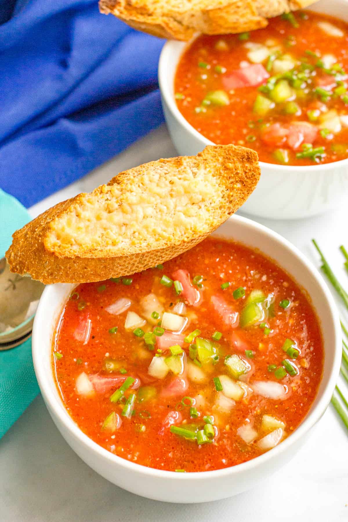 1200x1800 Easy Tomato Gazpacho Soup Food on the Table