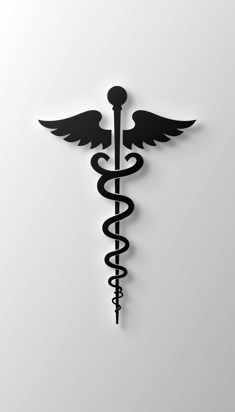 768x1344 Free Minimalist Asclepius Rod Image, Asclepius, Caduceus