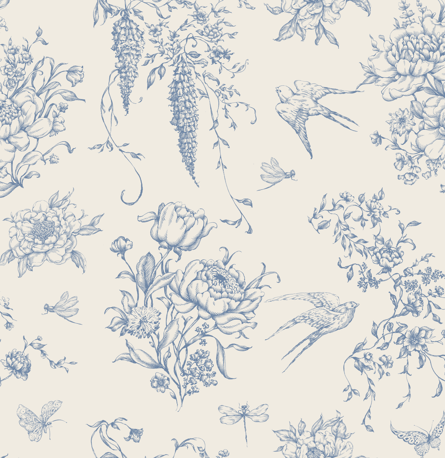 1462x1502 Vintage Toile