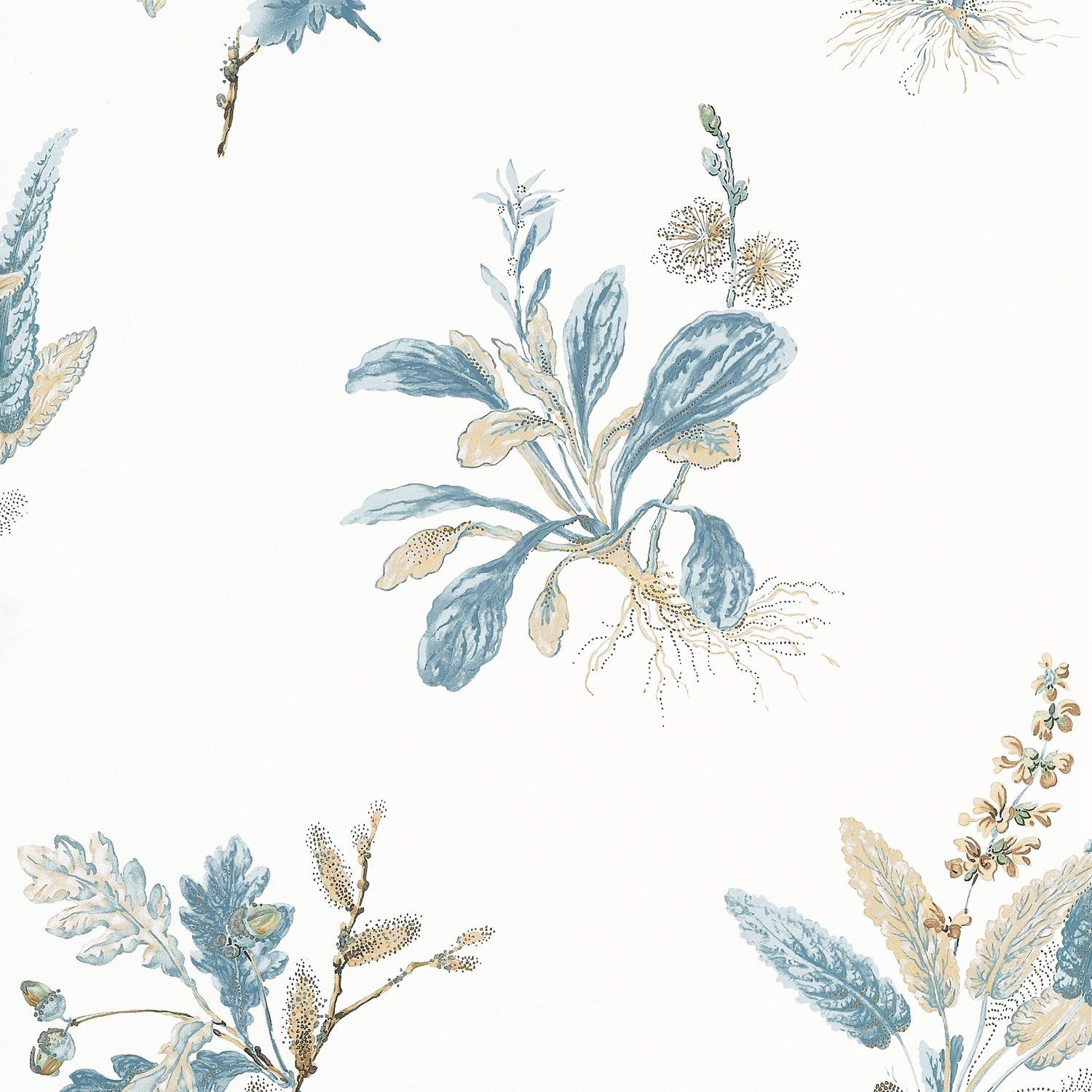 1500x1500 Woodland Beige and Soft Blue Wallpaper The Roll