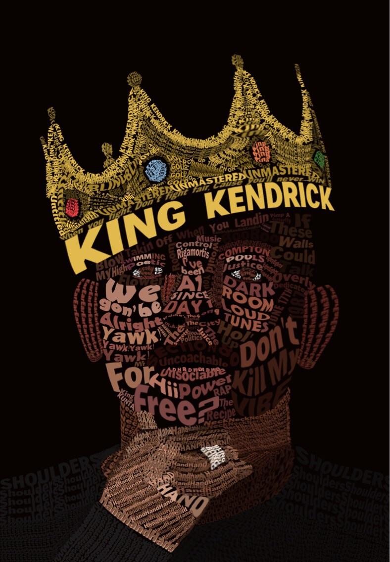 788x1136 Take a look at what I made, its my boy Kdot made out of nothing but his lyrics