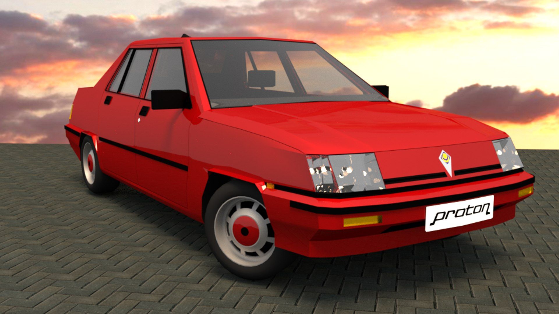 1920x1080 Proton Saga 1980 3D Model